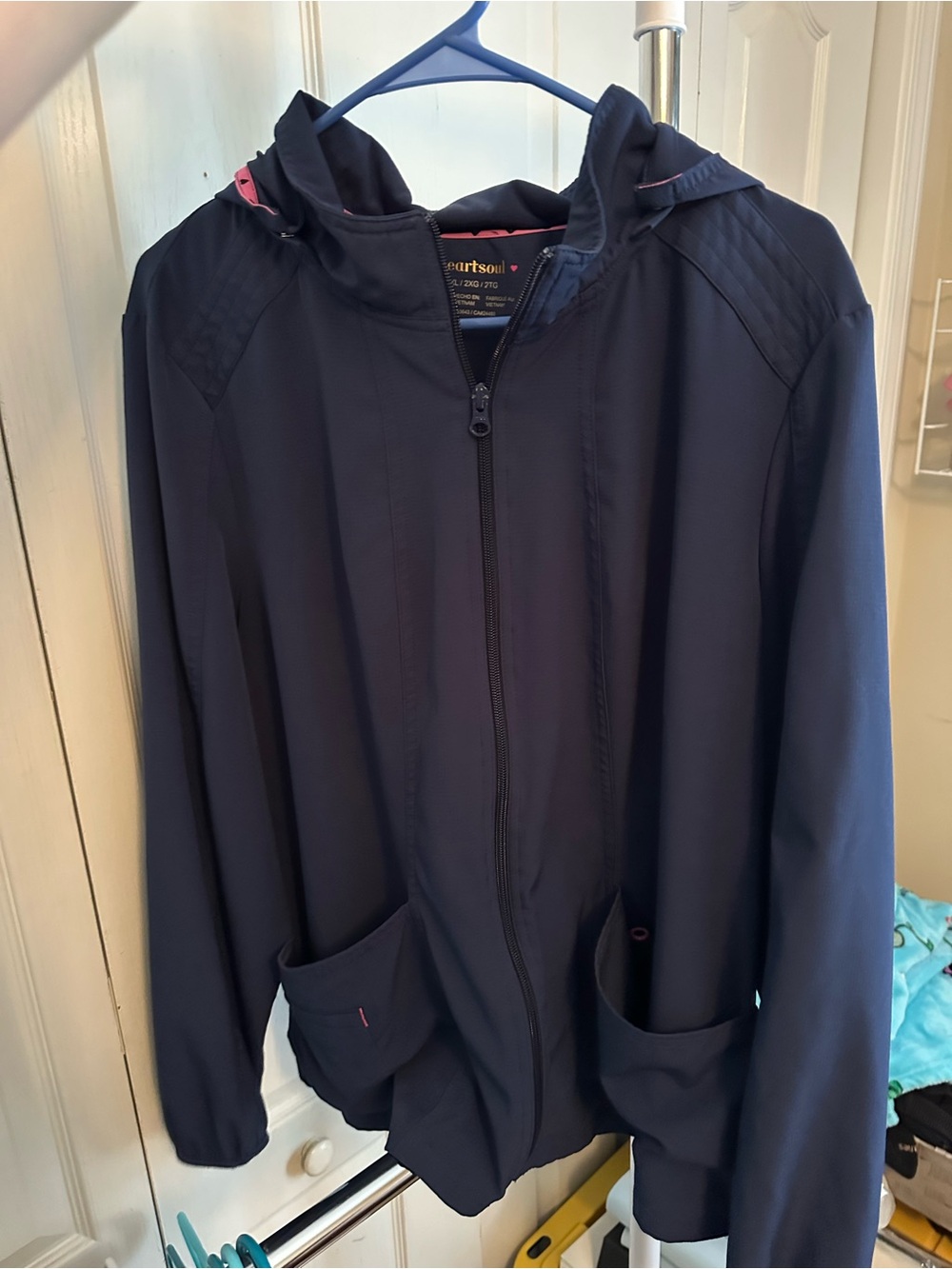 Heartsoul Navy Hooded Jacket for Women Size 2XL